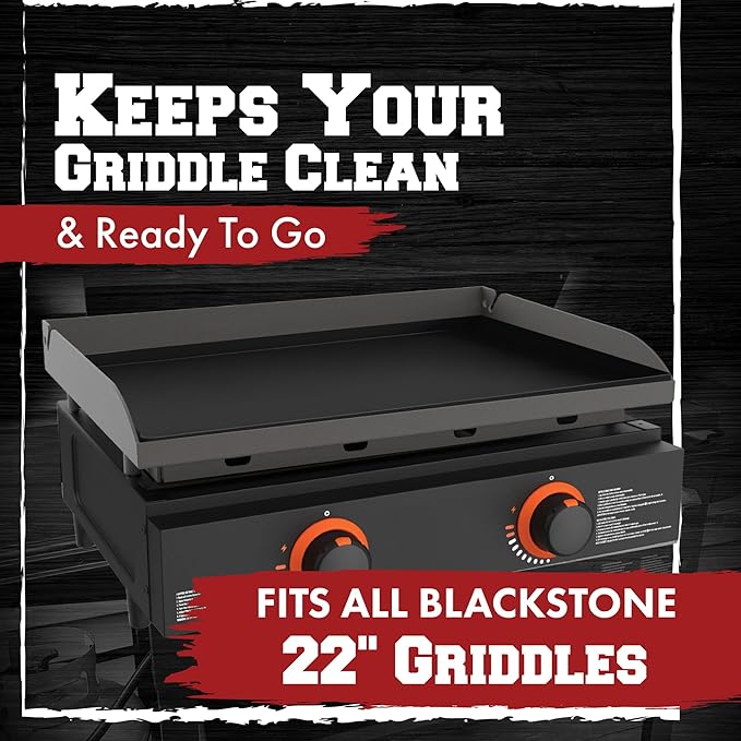 KITCHEN PERFECTION 22" Premium Silicone Griddle Cover Mat For Blackstone Griddle 22 Inch - Hermetic Protection From Rust & Debris All Year, Fits All Blackstone 22 Inch Models - Food Grade Silicone