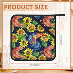 Rooster Farm Animals Pot Holders Set of 2, Kitchen Heat Resistant Hen Potholder for Microwave Cooking Baking Oven End Dishes and BBQ
