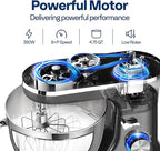 VIVOHOME 4.75 Quart Stand Mixer, 8 Speed Kitchen Electric Food Mixer, Household Stand Mixer for Baking, Cake, Bread with Beater, Dough Hook, Wire Whip and Egg Separator, Gray