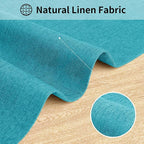 Cloth Placemats, Set of 4 Heat-Resistant Cotton Linen Blend Double Layered Machine Washable Place Mats, Wrinkle Free Thick Fabric Dining Table Mats for Indoors & Outdoors (Teal, 4)