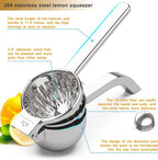 Large lemon squeezer, Manual Juicers stainless steel citrus juicer All Size Fruits Can Squeeze Juice, Large Yield, Suitable For Lemons, Oranges, Pomegranates, Grapes