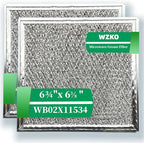 WB02X11534 Filter Replacement For G.E Microwave Oven Aluminum Grease Filter 6-3/8 x 6-3/4 x 3/32 In 2-Pack