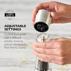 Cole & Mason Derwent Pepper Grinder - Stainless Steel Mill Includes Gourmet Precision Mechanism and Premium Peppercorns - Pepper Mill, Stainless Steel