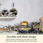 Cuisinart 722-20 8-Inch Chef's-Classic-Stainless-Cookware-Collection, 8", Open Skillet