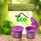 4 Pack K Cups Coffee Filters Compatible with Keurig Brewers 1.0 and 2.0Coffee Makers - Universal Kcup Filters Fit Refillable Kcup Coffee Pods