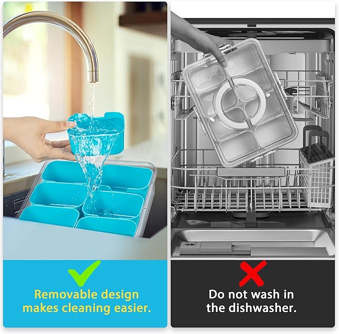 Divided Snack Serving Tray with Lid and Handle Travel Snackle Charcuterie Container Portable Storage Organizer for Candy, Fruits, Nuts, Snacks, Party, Picnic (1pack, Lake blue)