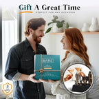 BARE BARREL® Mixology Bartender Kit Bar Set | 14-Piece Cocktail Shaker Set | Martini Barware Mixing Tools for Home Bartending | Incl. 35 Recipe Cards | Gift Set (24oz Cobbler Shaker, Brass/Black)