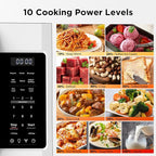 BLACK+DECKER Over the Range Microwave Oven with Vent and One-Touch Auto Cooking, 1.7 cu. ft. OTR Over Stove Microwave, White, 1000 Watts, EM044K6CF-WH