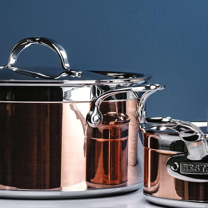 Hestan - CopperBond Collection - 100% Pure Copper 10-Piece Ultimate Cookware Set, Induction Cooktop Compatible