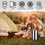 Large French Press Coffee Maker 50oz (1.5L), 304 Stainless Steel Double Wall Insulated Tea Press for Camping, Backpacking, Party, Travel, Gift Set, Dishwasher Safe (Silver, 6-8 Cups)