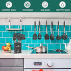 Umite Chef Silicone Kitchen Cooking Utensil Set, 43 pcs Silicone Spatula with Stainless Steel Handle, Non-stick Heat Resistant - Best Cookware (Grey)