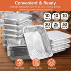 Disposable Aluminum Foil Pans with Lids 9x13-10 Pack Aluminum Foil Pans, Heavy Duty Aluminum Baking Pans for Cooking, Storing, Prepping, and Freezing Food