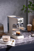 MOI 20 Bar Espresso Machine with Milk Frother Steam Wand - Compact Stainless Steel Espresso Coffee Maker - Expresso Machines for Home with 1.5L Removable Water Tank for Latte, Cappuccino, Espressos