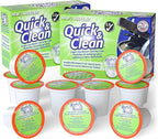 Quick & Clean [12-Pack] Keurig Cleaning Pods - K Cup Cleaner Pod For Keurig - 2.0 Coffee Machine Compatible, Removes Stains, Non-Toxic and Eco-Friendly
