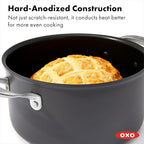 OXO Good Grips Pro 10 Piece Cookware Pots and Pans Set, 3-Layered German Engineered Nonstick Coating, Stainless Steel Handle, Dishwasher Safe, Oven Safe, Black
