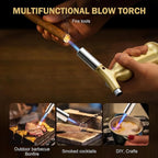 RAVS Butane Torch Lighter with Solid Copper Design, Kitchen Torch Lighter with Adjustable Flame, Refillable Creme Brulee Torch for Cooking, Soldering, Birthday Gifts for Men Women, Butane Not Included