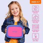 Bentgo Kids Bento-Style 5-Compartment Leak-Proof Lunch Box - Ideal Portion Sizes for Ages 3 to 7 - Durable, Drop-Proof, Dishwasher Safe, PFAS & BPA-Free & Made with Food-Safe Materials (Fuchsia)