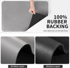 Dish Drying Mat for Kitchen Counter, Heat Resistant Drainer Mats with Non-slip Rubber Backed, Hide Stain Kitchen Super Absorbent Draining Mat, Easy to Clean Dish Rack Pad, Grey 18"x24"