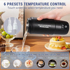 Travel Electric Kettle, Balabulala Portable Water Boiler with 6 Variable Presets,Small Electric Kettle with Keep Warm Temperature Controls & Boil Dry Protection, 17oz