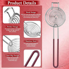 Stainless Steel Egg Separator,Egg Yolk & White Separator Tool with Long Handle,Sifting Filter Egg Divider,Kitchen Gadget for Baking Cooking