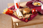 Plastic Fast Food Serving Tray,16.95 by 11.82-Inch,Set of 12 (Red)