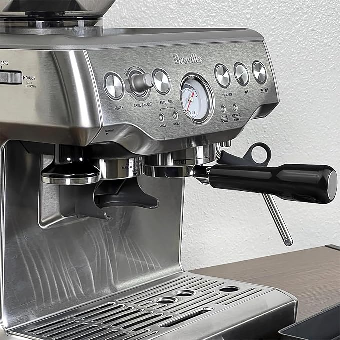 54mm Bottomless Portafilter Compatible with Breville Barista Express, BES870XL, BES870BSXL, BES878BSS, BES880BSS Espresso Machine (ABS Handle-Black)