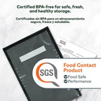 Vacuum Seal Bags 8" x 12" (100 Count) 5.5 Mil (Black and Clear) - BPA Free Commerical Grade Food Saver for Storage, Sous Vide, and Meal Prep Sealer Bag