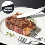 Silverware Set for 6, 30 Piece 18/10 Stainless Steel Flatware Utensils Cutlery Set, Mirror Polished knives Forks and Spoons Silverware Sets,Dishwasher Safe for Dinner Home Kitchen,Wedding Party