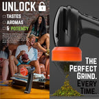 Mamba Lite 0.75g Orange All Plastic Head USB Electric Herb Grinder. Small Portable Herbal Machine & Spice Mill for the Kitchen