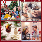 36 Pcs Christmas Drink Stirrers,Snowflake Cocktail Stirrers Plastic Swizzle Sticks Reusable Coffee Stirrer Stir Sticks for Winter Holiday Party Coffee Tea Hot Cocoa Bar Supplies Decoration