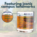 Greenline Goods – University of Florida Gators College Whiskey Glasses (Set of 2), 10 oz – Full-Color Logo + Campus Map
