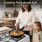 Astercook Non Stick RV Pots and Pans Ceramic Kitchen Cookware Set with Detachable/Removable Handle, Oven Safe, Induction Ready, Stackable, Black, 21 pcs