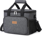 Lifewit Large Lunch Bag Insulated Lunch Box Soft Cooler Cooling Tote for Adult Men Women, Dark Gray 24-Can (15L)