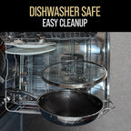 12.5” Nonstick Stainless Steel Wok Pan with Lid | Tri-Ply Honeycomb Hybrid Stir-Fry Pan | Nonstick Woks & Stir-Fry Pans | PFOA-Free, Induction, Dishwasher & Oven Safe