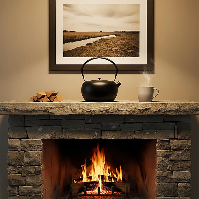 67.6oz Cast Iron Teapot for Stovetop Safe, Black Japanese Tetsubin, 2000ml Tea Kettle with Stainless Steel Infuser for Loose Leaf, Tea Pot Coated with Enameled Interior