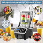 Commercial Blender 2200W 2.1QT 68OZ Quiet Blender Brushless Motors Commercial Smoothies, Frozen Drinks,Self-Cleaning，Electric Countertop Blenders Heavy-Duty,Silver Grey