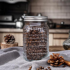 WELLIFE Mason Jars 32 oz, 4 Pack Quart Mason Jars Wide Mouth for Pickling, Canning, Fermenting and Food Storage, Microwave & Dishwasher Safe