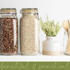 Galashield Glass Jars with Lids 67 oz Food Storage Jars with Airtight Lids Leak Proof Glass Canisters Kitchen Jars [Set of 2]