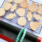 AMYONE Perforated Baking Mats, 2 PCS Eclair Silicone Mat for Half Sheet, Non-Stick Reusable Oven Liners for Making Bread/Pizza/Pastry/Cookie 11 5/8" x 16 1/2"