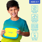 Bentgo Kids Bento-Style 5-Compartment Leak-Proof Lunch Box - Ideal Portion Sizes for Ages 3 to 7 - Durable, Drop-Proof, Dishwasher Safe, PFAS & BPA-Free & Made with Food-Safe Materials (Citrus Yellow)