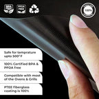 VLA Oven Liners for Bottom of Oven,Big Size 16""x75"" 2 Pack Large Thick Heavy Duty 100% Non-stick Reusable Teflon Oven Mat, Baking Mat for Electric, Gas,, 1_roll_Oven_Liner_Black_75in