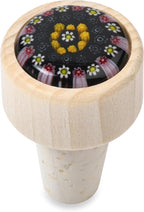 Leakproof Wine Stopper – Unique gift for Dinner Host, Wine Lover, or Housewarming – a versatile wine accessory, use for Wine or Champagne – keeps wine fresher (Black)