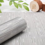 Myir JUN Placemats Set of 8, Vinyl Woven Placemats Place Mats Indoor Set of 8 Washable Table Mats Non-Slip Place mats for Dining Table (Silver, Set of 8)