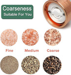 Pepper Mill Set, Classical Hand Shake Pepper Grinder Set And Gorgeous Salt, Ceramic Blades With Adjustable Coarse Mill, Enjoy Best Fresh Ground Pepper Sea Salts Various spices