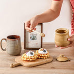 Hasense Ceramic Honey Pot With Lid, 12 Ounce Honey Jar and Wooden Dipper, Cute HoneyDish for Home Kitchen Coffee Bar Decor, Dishwasher Safe, Yellow