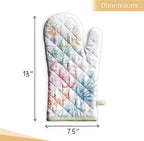 Maison d' Hermine Oven Gloves 100% Cotton Oven Mitt 7" x 13" with Loop Heat Resistant, BBQ, Cooking Gloves, Baking, Grilling, Kitchen, Handling Hot Pans Spring/Summer (Pack of 1, Paradise Island)