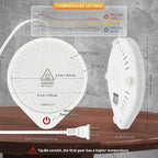 25W Electric Candle Warmer for Coffee Mugs, 75℃ Heating & Auto Shut-Off, Spill-Proof Desk Warmer for Beverages (White) (White)