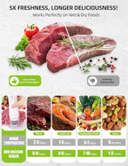 Vacuum Sealer Set (Vacuum Sealer Machine + 30 Reusable Vacuum Bags) Handheld Vacuum Sealer for Food, Portable Vacuum Sealer Machine with Auto-Stop & Detachable Filter, 5X Freshness Lock