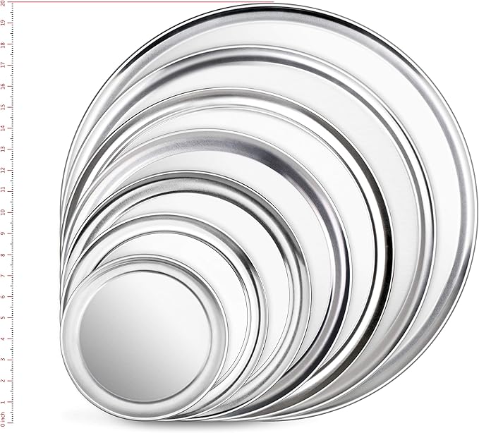 New Star Foodservice 536501 Pizza Pan/Tray, Wide Rim, Aluminum, 12 Inch