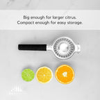 A Bar Above Stainless Steel Hand Juicer, Heavy Duty Citrus Press for Cocktails, Fruit Juice Squeezer for Lemons, Limes, and Oranges, Manual Juicer for Bartenders, Home Bars, and Mixology Kits